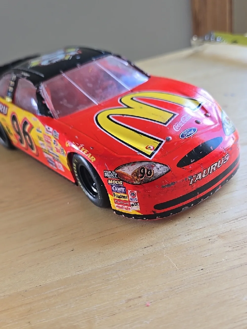 McDonald's Red and Black Race Car Toy - Kids Collectible